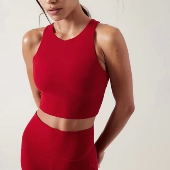 Athleta Other - NWT Athleta Conscious Crop Bra A-C, Candy Red, Size XL